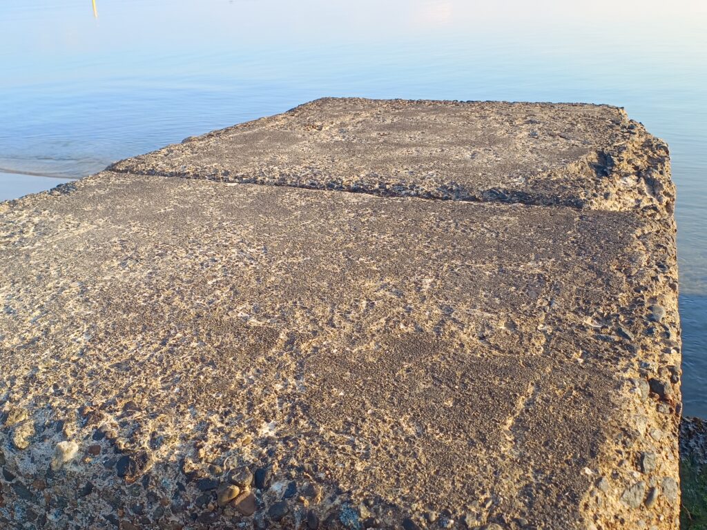 ただ君に晴れ 海岸ブロックシーンの現地写真（雨晴海岸）