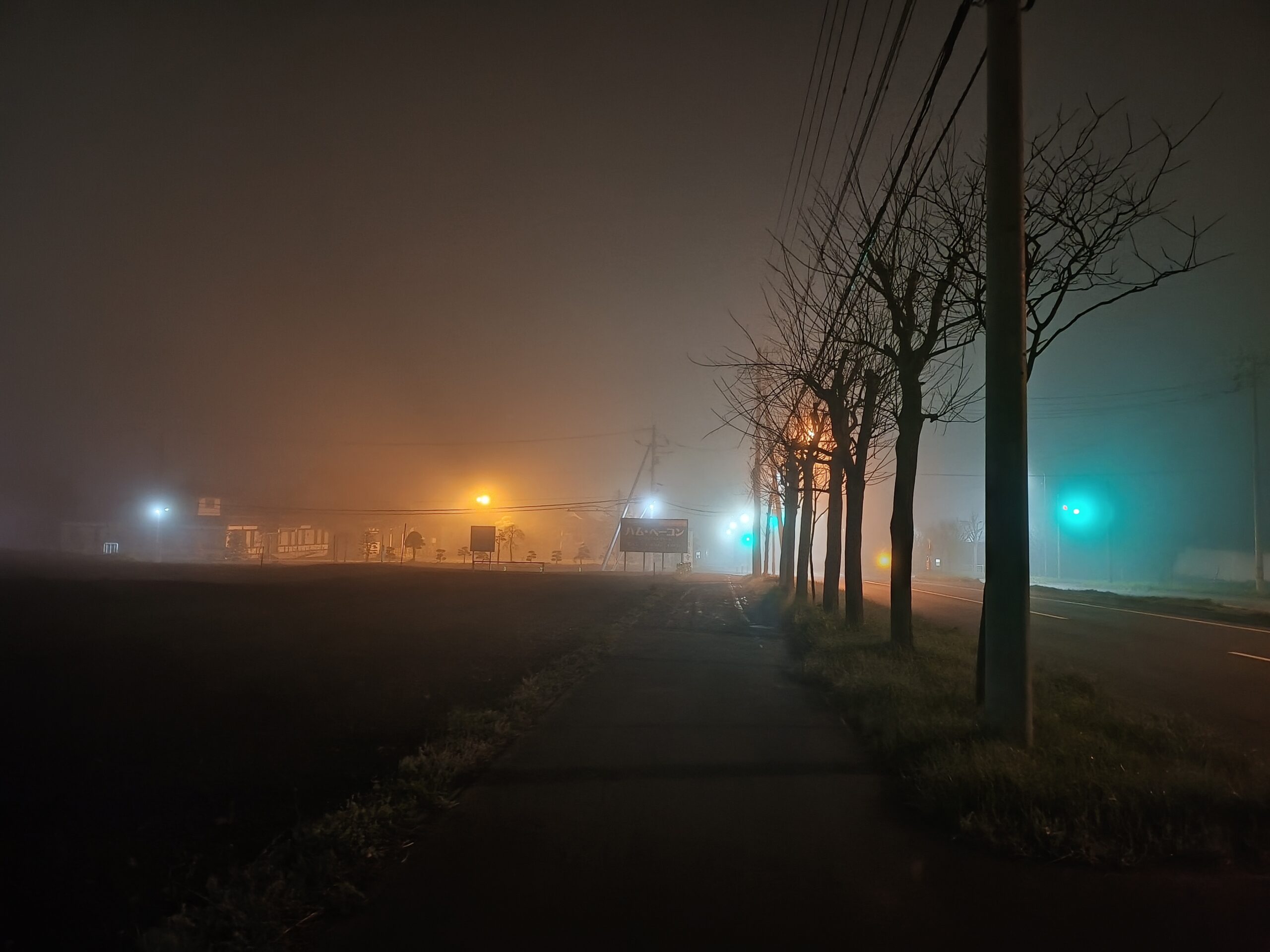 深夜の北広島周辺の画像